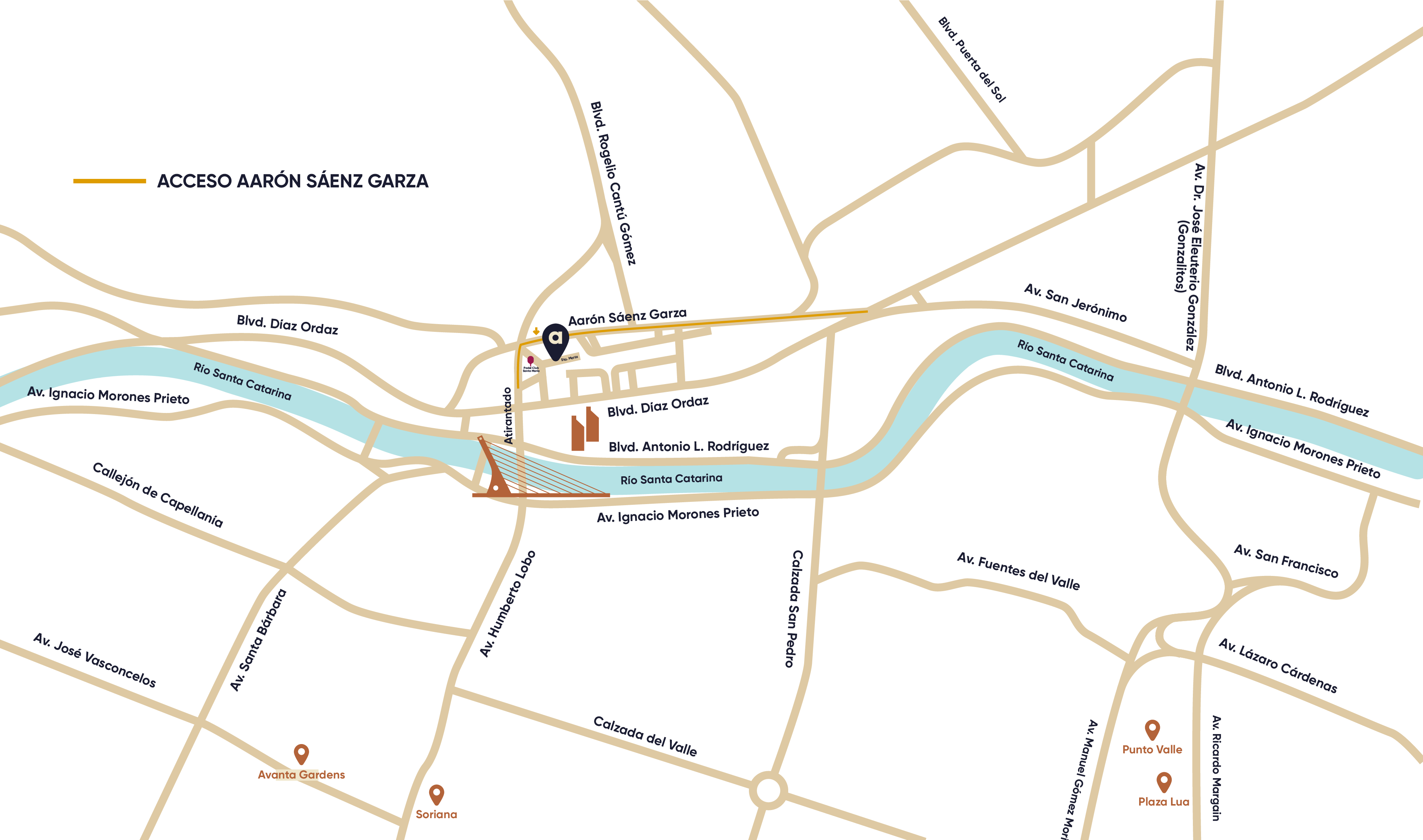 Mapa de ubicación de Anida en Santa María